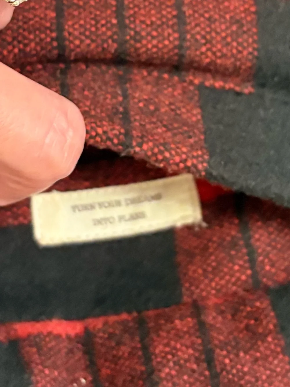 Ruff Hewn Buffalo Plaid Red & Black Quilted Puffer Vest | Cozy Cabin | Sz Large - Picture 11 of 16